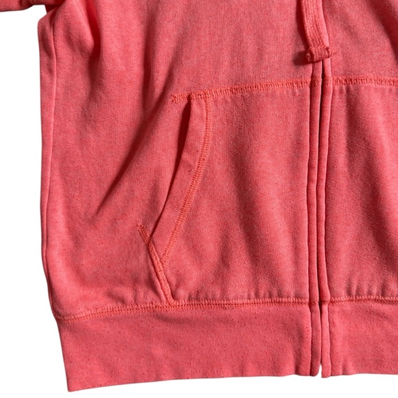PINK Victoria’s Secret Y2K Coral Zip-Up Hoodie Small | Cozy Logo Sweatshirt - Picture 5 of 7